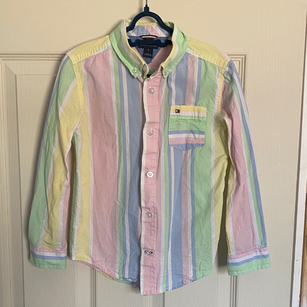Tommy Hilfiger Multicolor Striped Kids Button Down Shirt